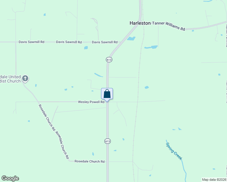 map of restaurants, bars, coffee shops, grocery stores, and more near 5801 Wesley Powell Road in Lucedale