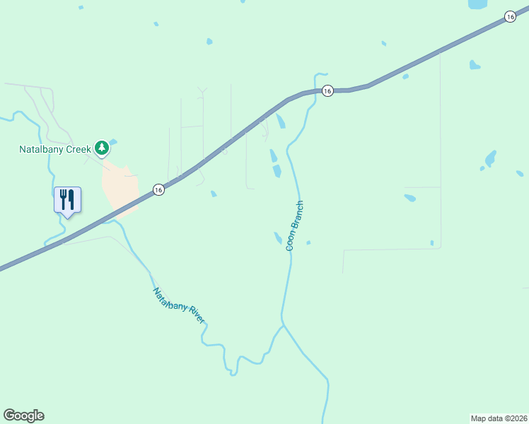 map of restaurants, bars, coffee shops, grocery stores, and more near 10184 Louisiana 16 in Amite City
