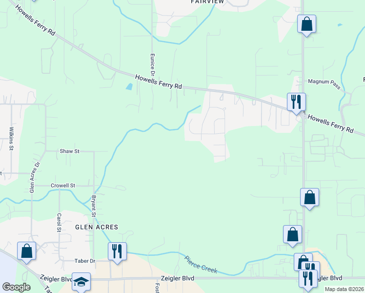 map of restaurants, bars, coffee shops, grocery stores, and more near 8205 Colleton Court South in Semmes