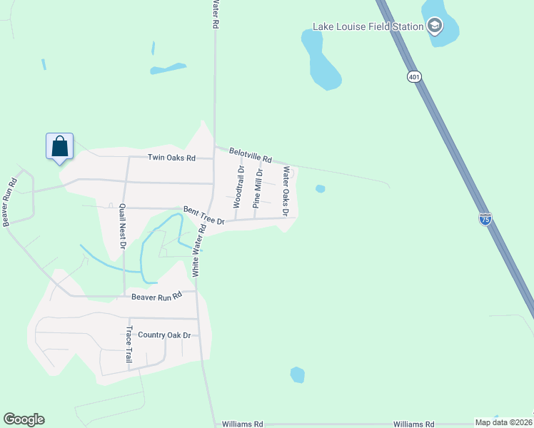 map of restaurants, bars, coffee shops, grocery stores, and more near 4304 Driftwood Circle in Valdosta