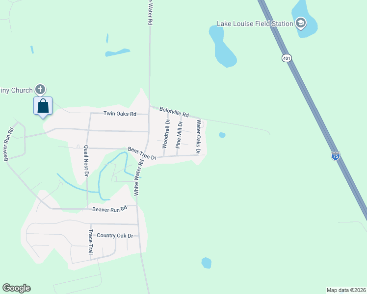 map of restaurants, bars, coffee shops, grocery stores, and more near 4304 Driftwood Circle in Valdosta