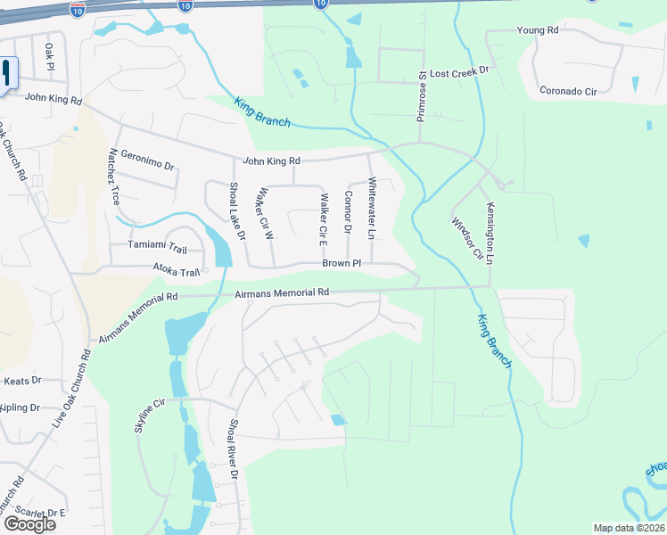 map of restaurants, bars, coffee shops, grocery stores, and more near 402 Brown Place in Crestview