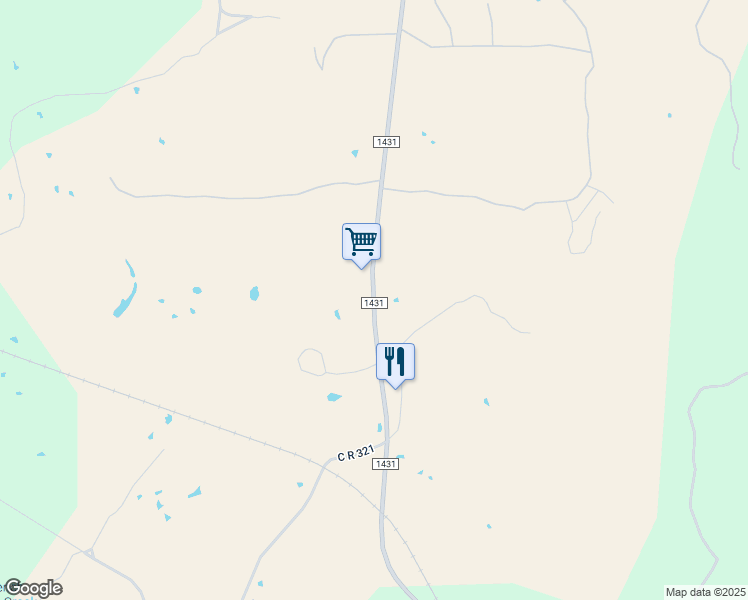 map of restaurants, bars, coffee shops, grocery stores, and more near 7100 East FM Road 1431 in Buchanan Dam