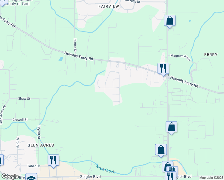 map of restaurants, bars, coffee shops, grocery stores, and more near 1254 Colleton Drive in Semmes