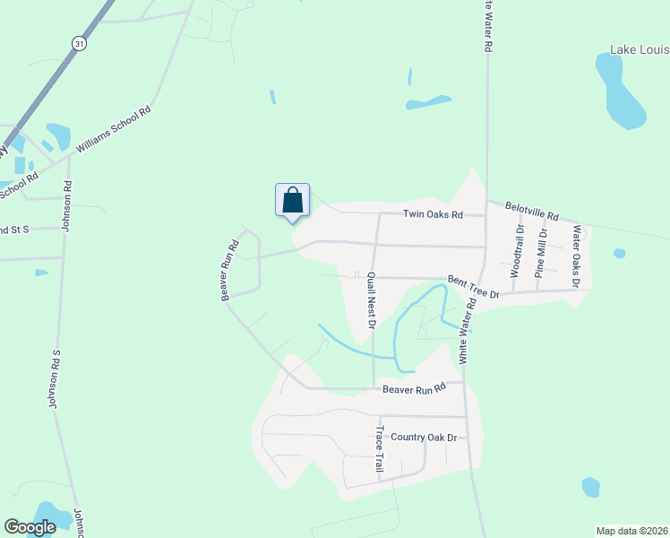 map of restaurants, bars, coffee shops, grocery stores, and more near 4265 Bent Tree Drive in Valdosta