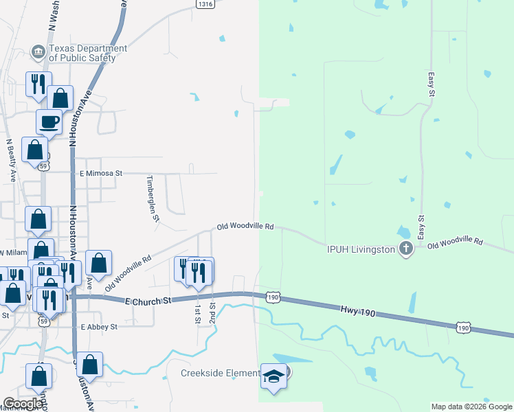 map of restaurants, bars, coffee shops, grocery stores, and more near 274 North Jefferson Street in Livingston