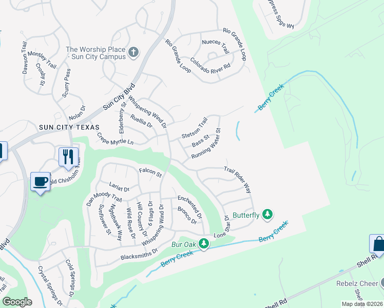 map of restaurants, bars, coffee shops, grocery stores, and more near 103 Running Water Street in Georgetown