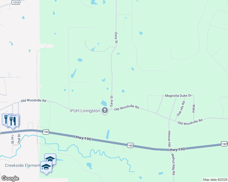map of restaurants, bars, coffee shops, grocery stores, and more near 951 Easy Street in Livingston