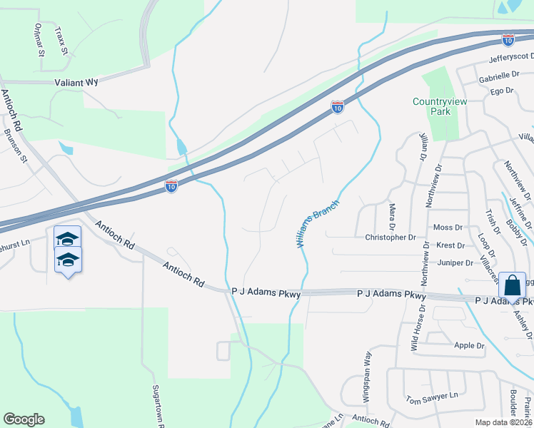 map of restaurants, bars, coffee shops, grocery stores, and more near 301 Scotch Pine Lane in Crestview