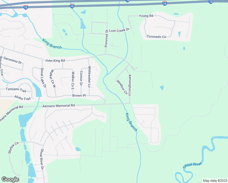 map of restaurants, bars, coffee shops, grocery stores, and more near 2991 Windsor Circle in Crestview