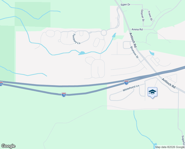 map of restaurants, bars, coffee shops, grocery stores, and more near 658 Red Fern Road in Crestview