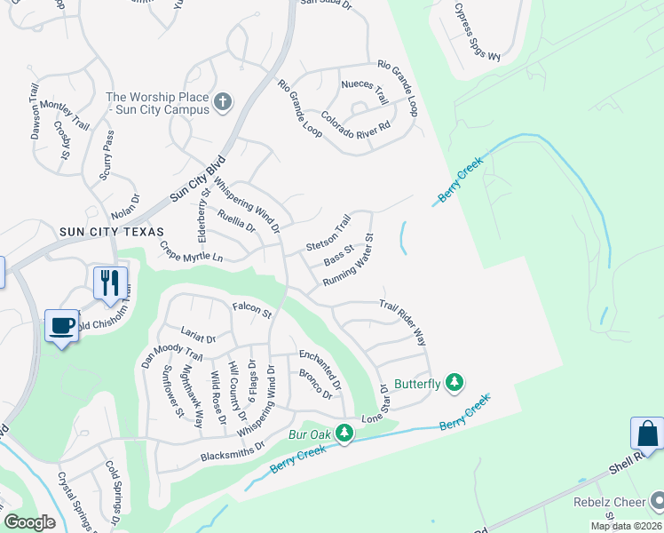 map of restaurants, bars, coffee shops, grocery stores, and more near 108 Bass Street in Georgetown