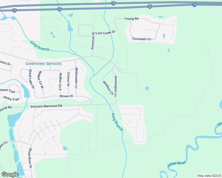 map of restaurants, bars, coffee shops, grocery stores, and more near 2986 Windsor Circle in Crestview