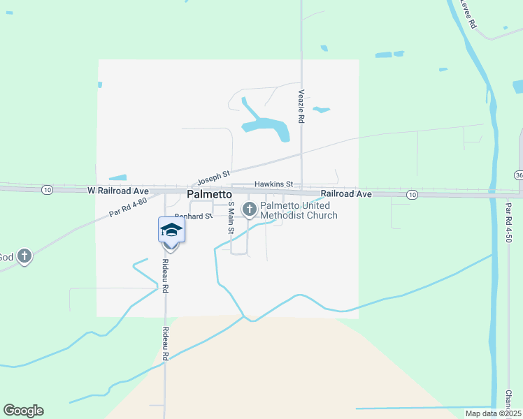 map of restaurants, bars, coffee shops, grocery stores, and more near 132 Charles Street in Palmetto