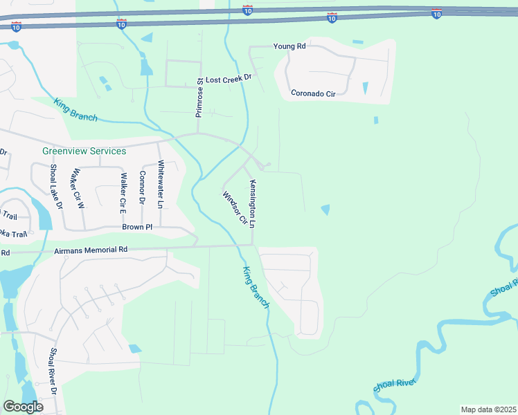 map of restaurants, bars, coffee shops, grocery stores, and more near 4863 Kensington Lane in Crestview