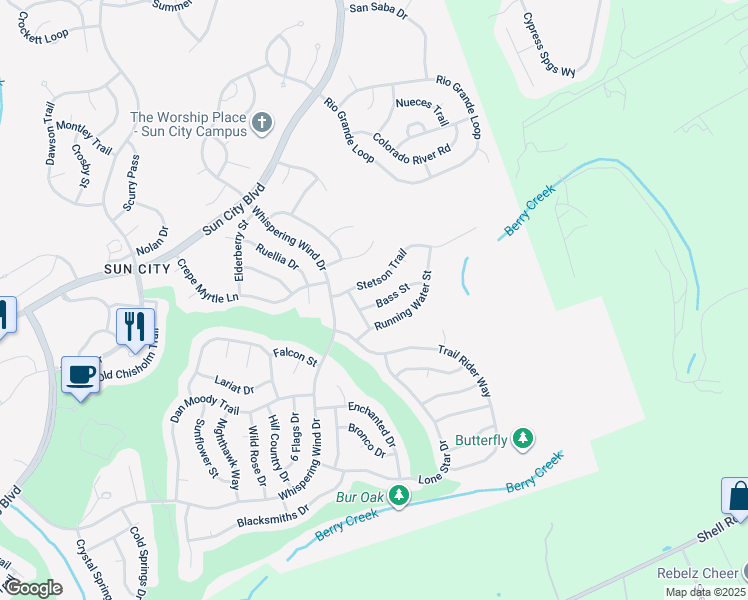 map of restaurants, bars, coffee shops, grocery stores, and more near 108 Bass Street in Georgetown