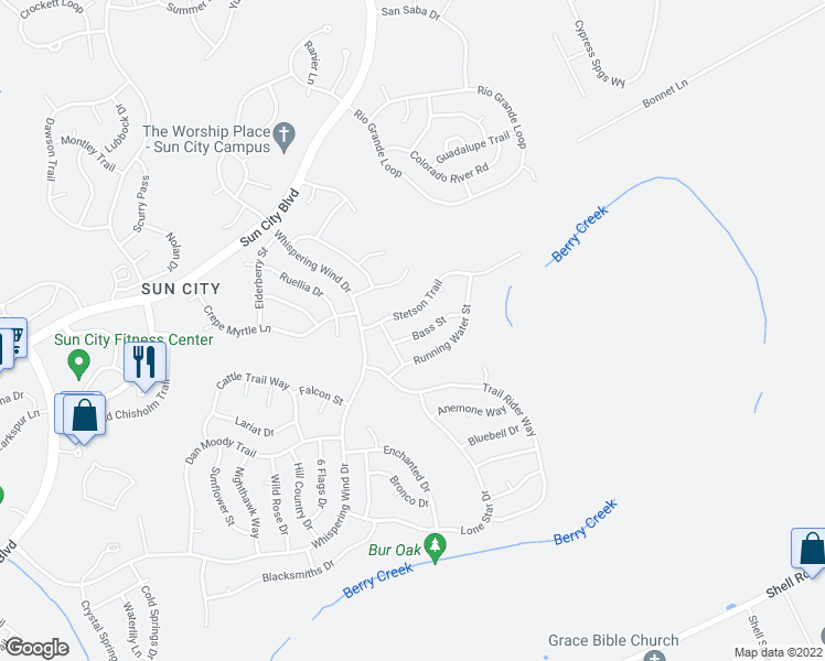 map of restaurants, bars, coffee shops, grocery stores, and more near 108 Bass Street in Georgetown