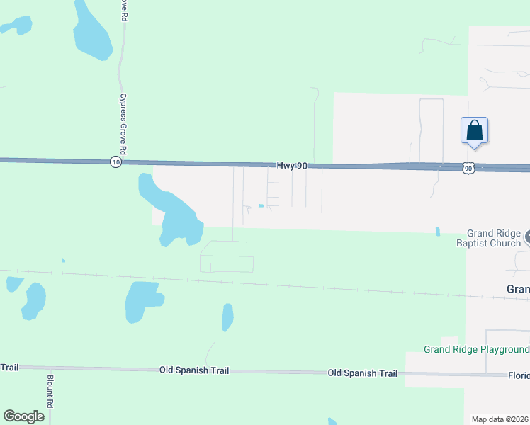 map of restaurants, bars, coffee shops, grocery stores, and more near 2121 Shadow Bay in Grand Ridge