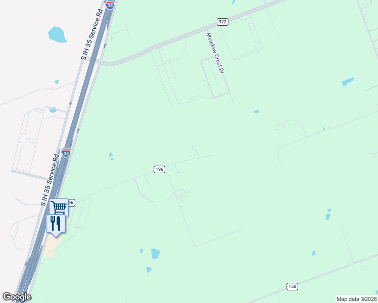 map of restaurants, bars, coffee shops, grocery stores, and more near 651 County Road 196 in Georgetown