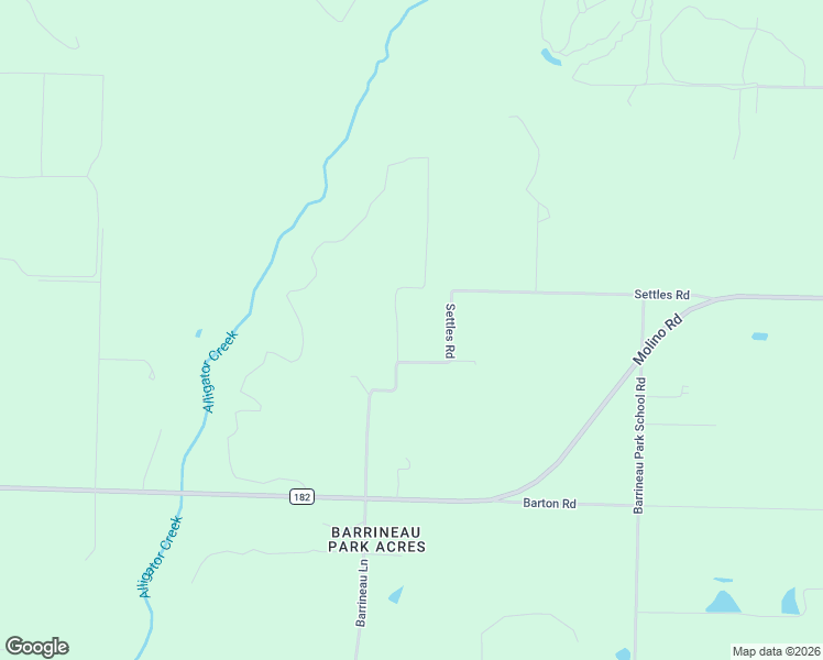 map of restaurants, bars, coffee shops, grocery stores, and more near 6400 Barrineau Lane in Molino