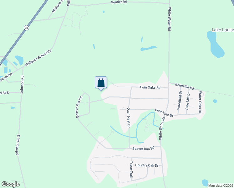 map of restaurants, bars, coffee shops, grocery stores, and more near 4184 Beaver Run Road in Valdosta