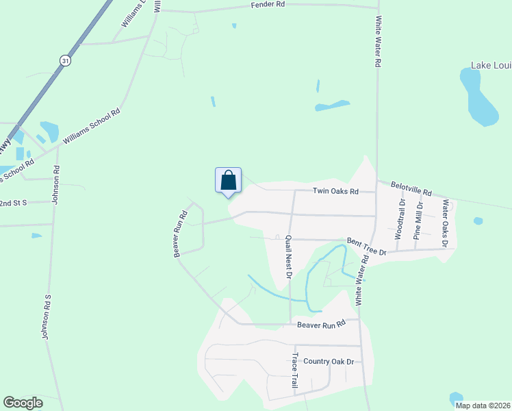 map of restaurants, bars, coffee shops, grocery stores, and more near 4184 Beaver Run Road in Valdosta