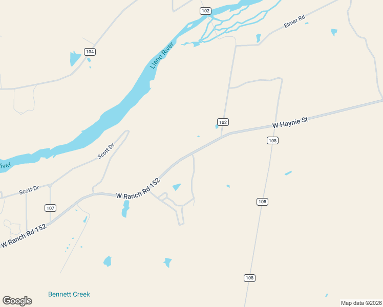 map of restaurants, bars, coffee shops, grocery stores, and more near West Haynie Street in Llano