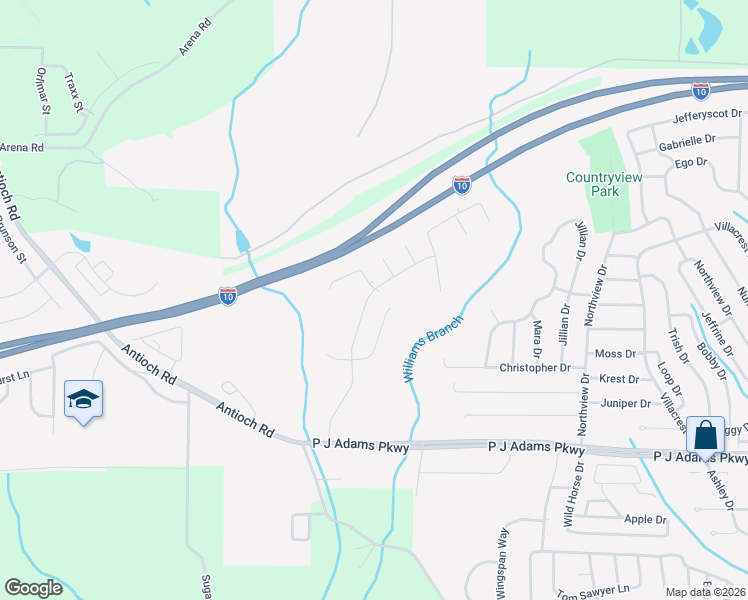 map of restaurants, bars, coffee shops, grocery stores, and more near 319 Scotch Pine Lane in Crestview