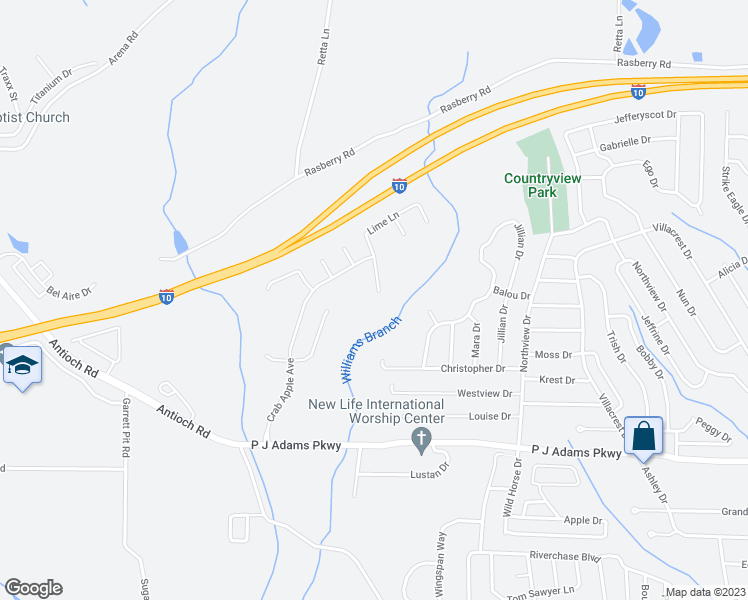 map of restaurants, bars, coffee shops, grocery stores, and more near 703 Lime Lane in Crestview