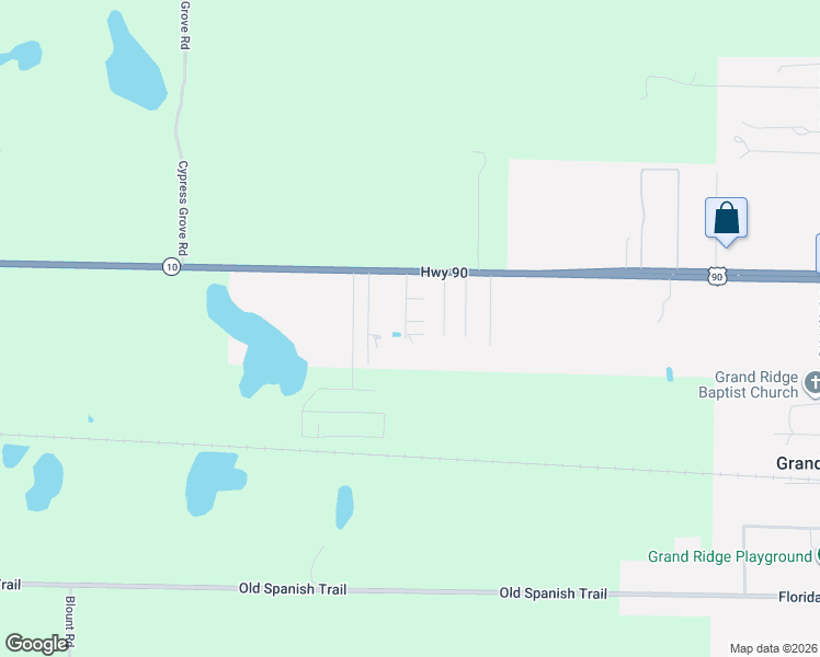 map of restaurants, bars, coffee shops, grocery stores, and more near 2121 Shadow Bay in Grand Ridge
