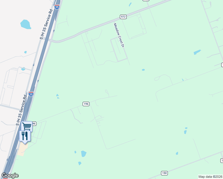 map of restaurants, bars, coffee shops, grocery stores, and more near 651 County Road 196 in Georgetown