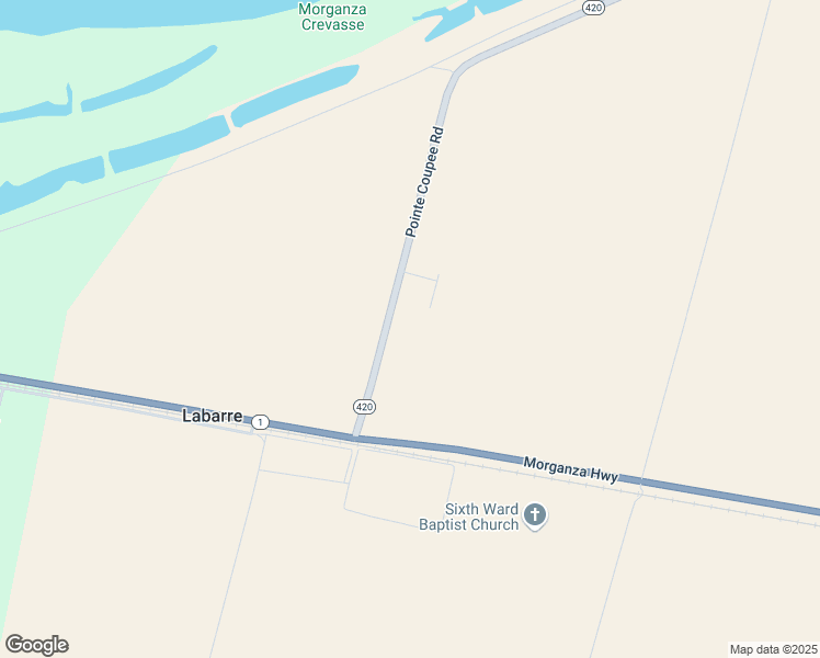 map of restaurants, bars, coffee shops, grocery stores, and more near 8434 Pointe Coupee Road in New Roads
