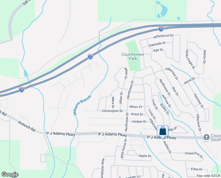 map of restaurants, bars, coffee shops, grocery stores, and more near 484 Jillian Drive in Crestview