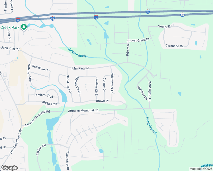 map of restaurants, bars, coffee shops, grocery stores, and more near 4719 Connor Drive in Crestview