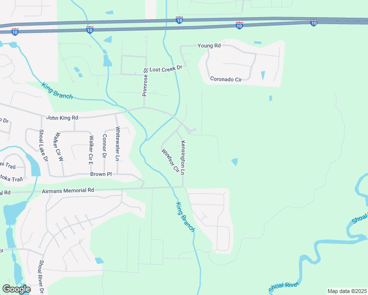 map of restaurants, bars, coffee shops, grocery stores, and more near 4852 Kensington Lane in Crestview