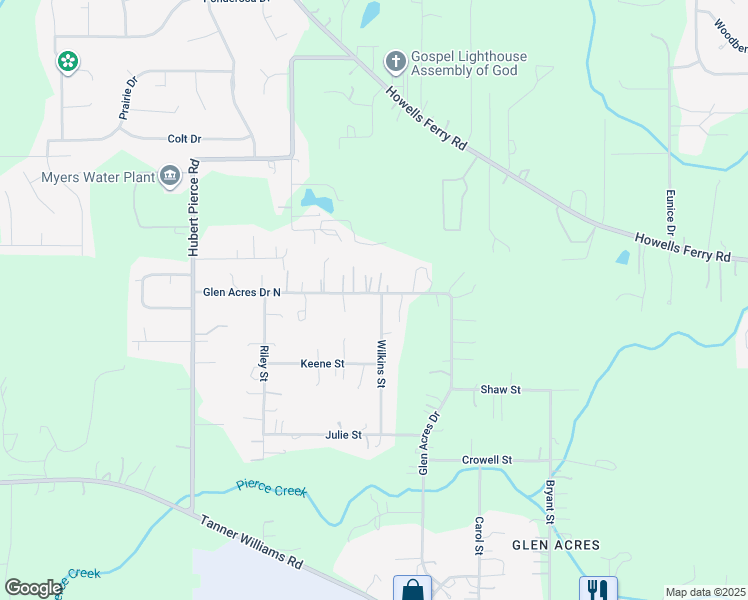 map of restaurants, bars, coffee shops, grocery stores, and more near 1301 Wilkins Street in Mobile