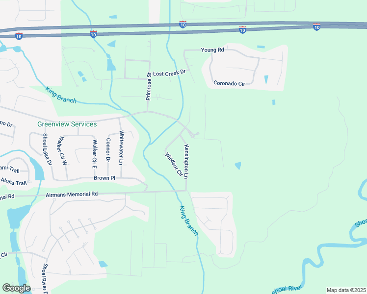 map of restaurants, bars, coffee shops, grocery stores, and more near 3005 Kensington Court in Crestview