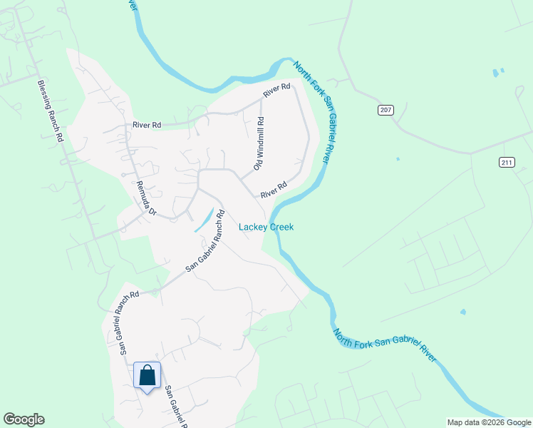 map of restaurants, bars, coffee shops, grocery stores, and more near 1614 San Gabriel Ranch Road in Liberty Hill