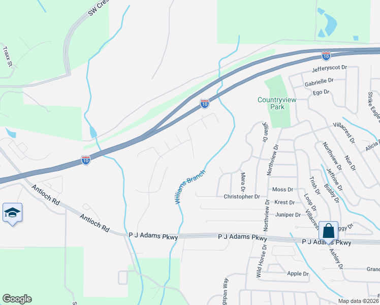 map of restaurants, bars, coffee shops, grocery stores, and more near 709 Lime Lane in Crestview