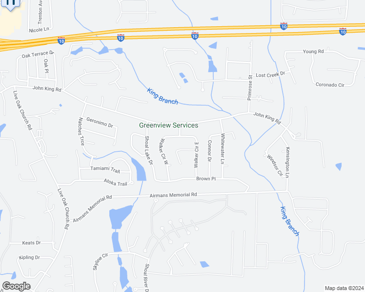 map of restaurants, bars, coffee shops, grocery stores, and more near 307 Hudson Drive in Crestview