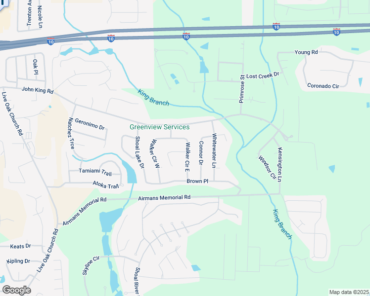 map of restaurants, bars, coffee shops, grocery stores, and more near 301 Hudson Drive in Crestview