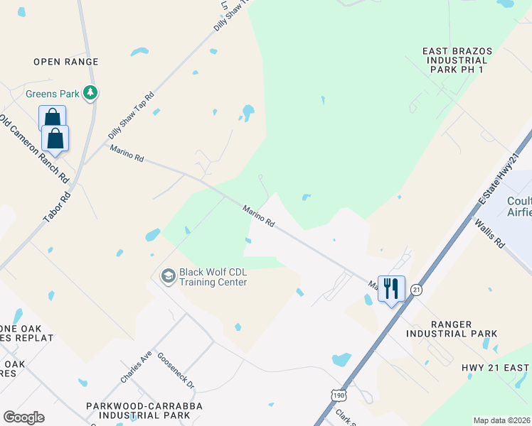 map of restaurants, bars, coffee shops, grocery stores, and more near 856 Marino Road in Bryan