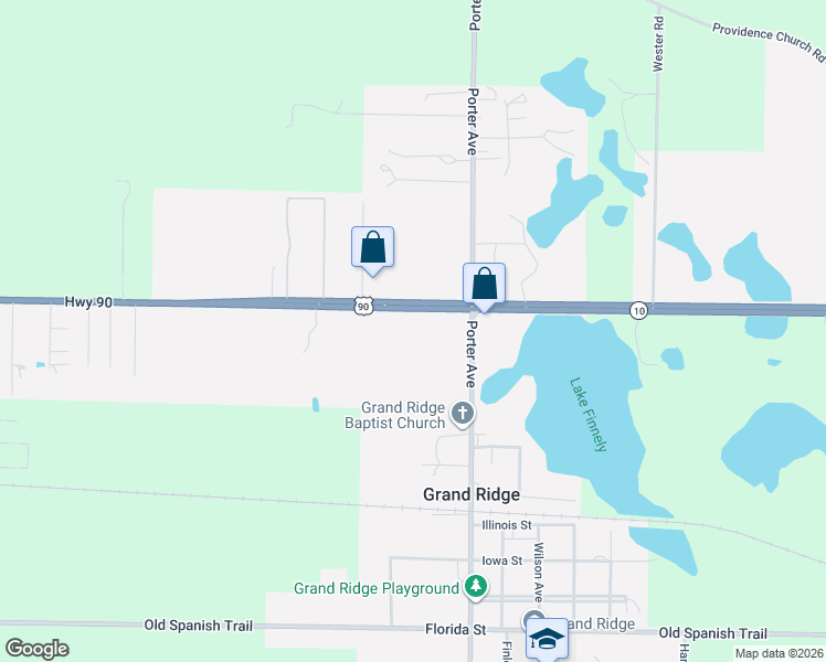 map of restaurants, bars, coffee shops, grocery stores, and more near 6861 U.S. 90 in Grand Ridge