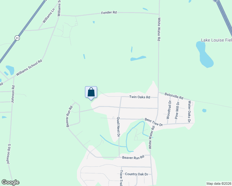 map of restaurants, bars, coffee shops, grocery stores, and more near 4136 Beaver Run Road in Valdosta