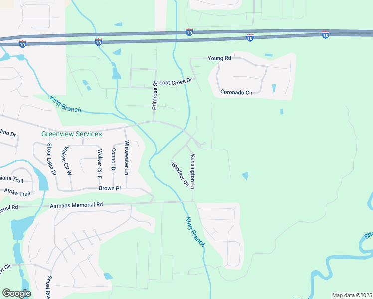 map of restaurants, bars, coffee shops, grocery stores, and more near 3020 Windsor Circle in Crestview