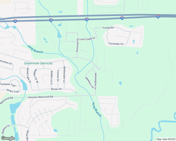 map of restaurants, bars, coffee shops, grocery stores, and more near 3015 Windsor Circle in Crestview
