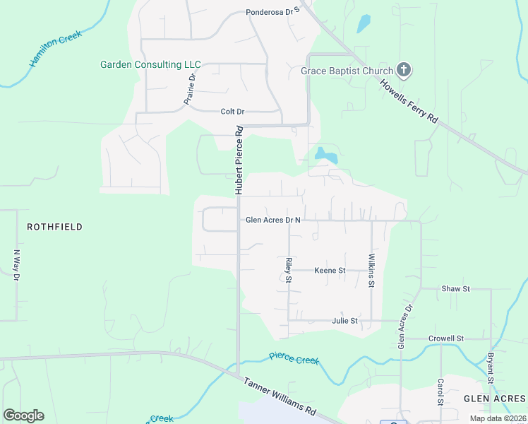 map of restaurants, bars, coffee shops, grocery stores, and more near 9100 Glen Acres Drive North in Mobile