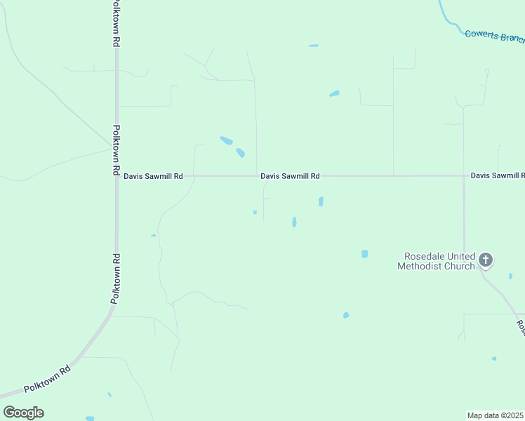map of restaurants, bars, coffee shops, grocery stores, and more near 4300 Davis Sawmill Road in Lucedale