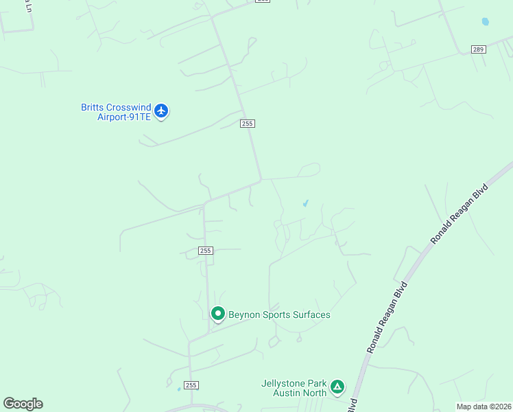 map of restaurants, bars, coffee shops, grocery stores, and more near 800 County Road 255 in Georgetown