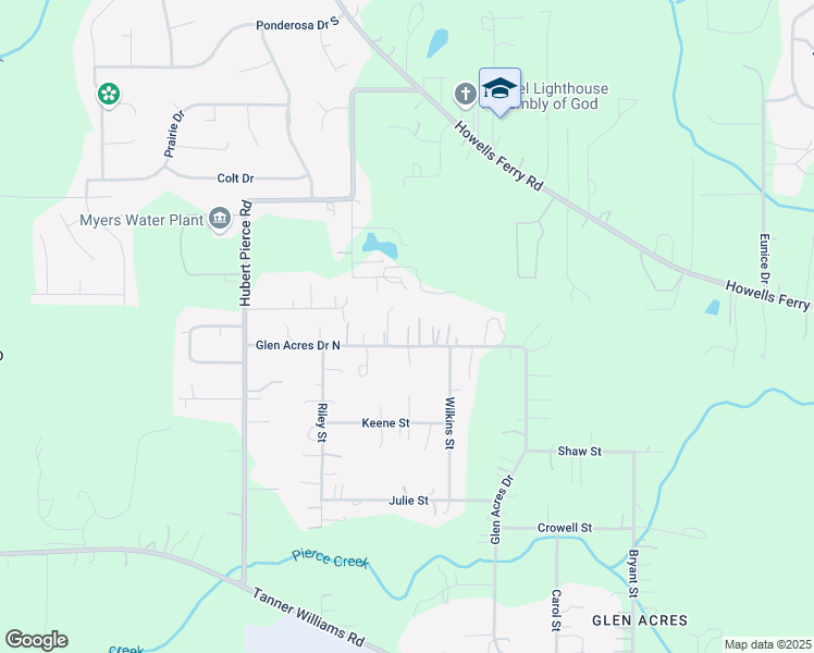 map of restaurants, bars, coffee shops, grocery stores, and more near 8952-8968 Glen Acres Drive North in Mobile